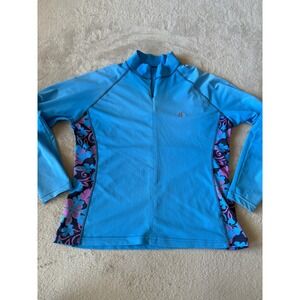 Women Coolibar S/M Rash Guard Swim Shirt‎ Floral Long Sleeve Sun Protection Top